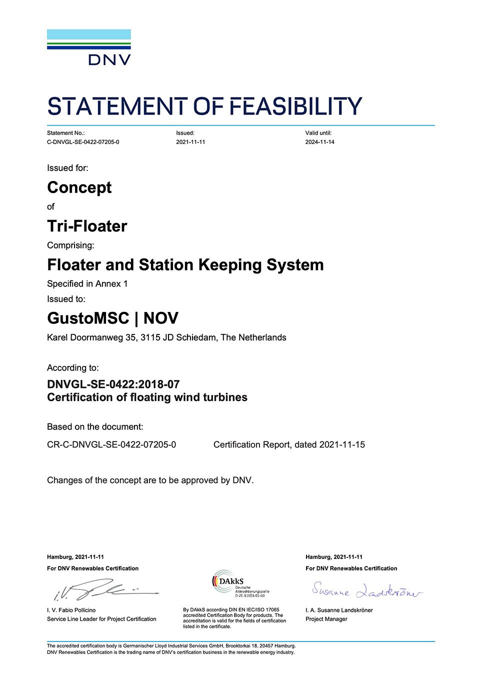 Statement of feasibility