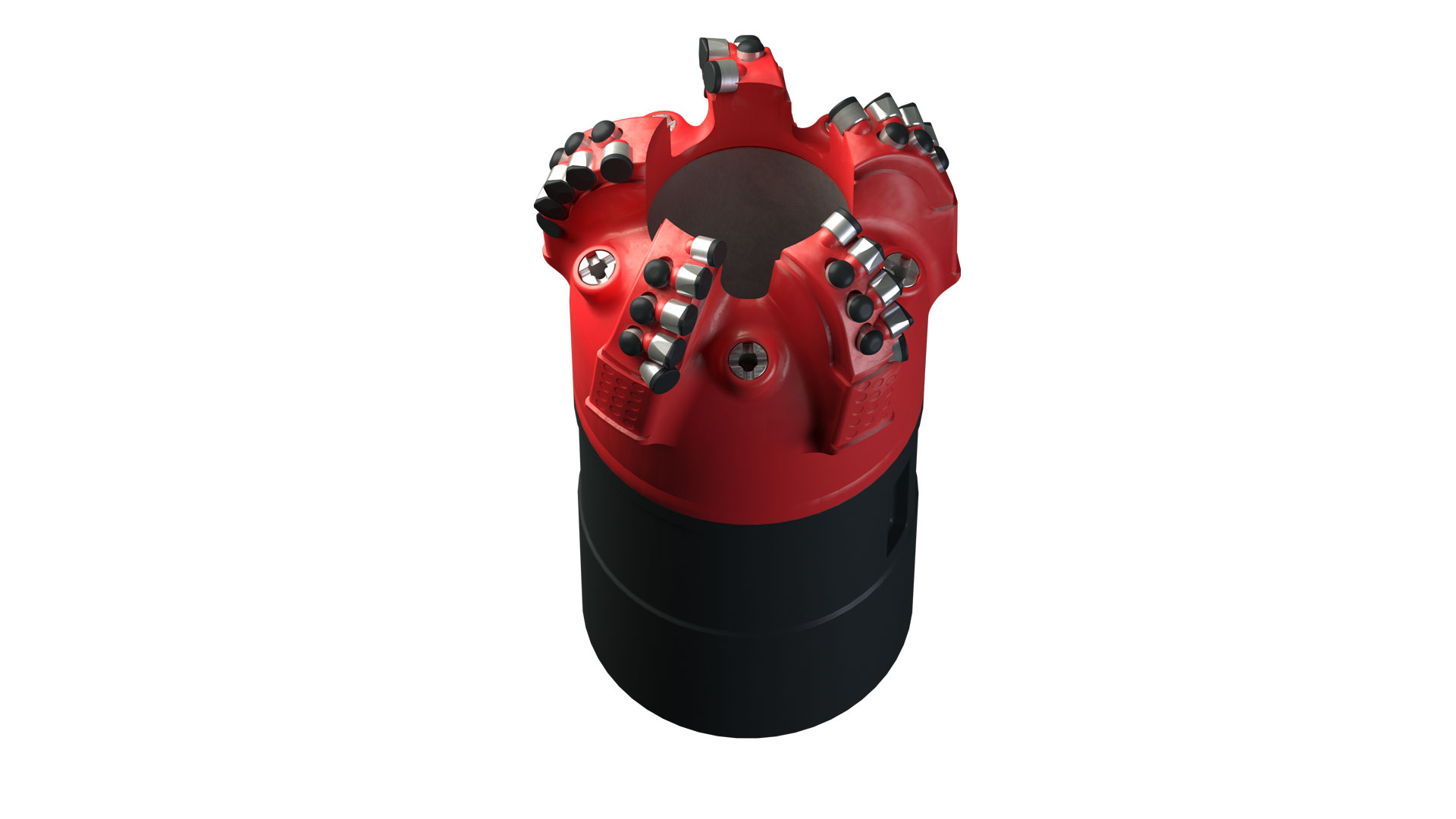 Render of a forced core bit