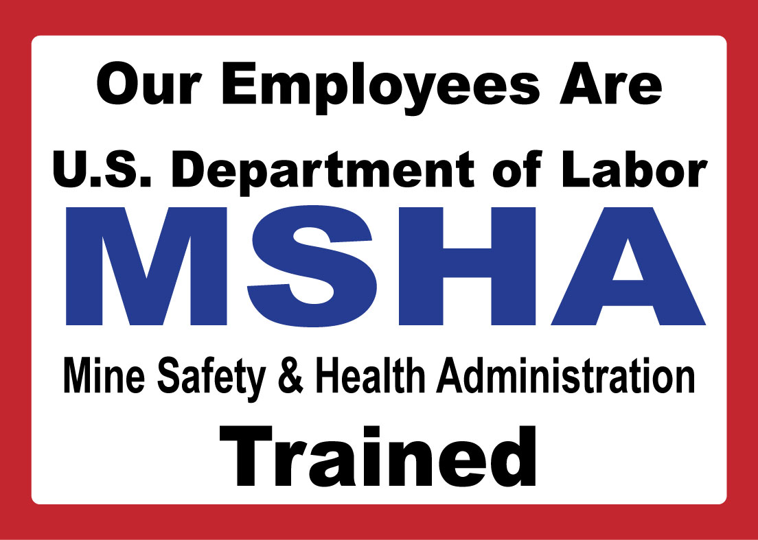 MSHA trained service technicians