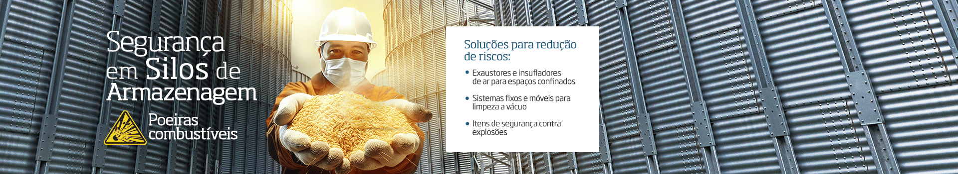 Segurança em Silos de Armazenagem, Poeiras combustíveis | Nederman