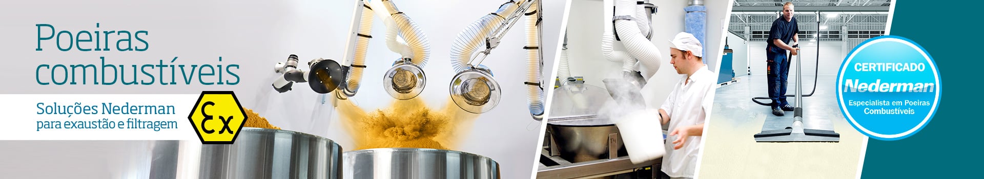 Soluções Nederman em exaustão e filtragem | Poeiras  combustíveis EX