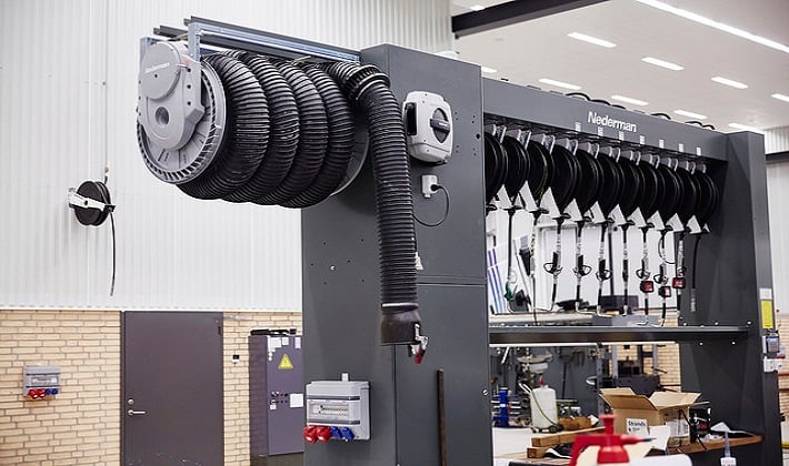 Enrolador de mangueira industrial