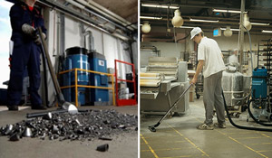 A limpeza por aspiração pode ser feita de duas maneiras. Centrais de aspiração; Equipamentos de aspiração portáteis. |Saiba mais | Nederman