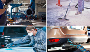 Locais com pintura industrial, exaustão de motores ou lixamento precisam de filtragem eficaz para conter partículas e névoas prejudiciais. | Saiba mais | Nederman