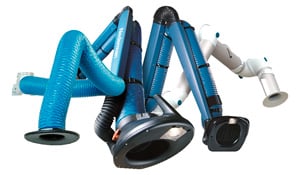 Os braços extratores e captores são flexíveis e captam os fumos metálicos diretamente na fonte de emissão. Saiba mais | Nederman