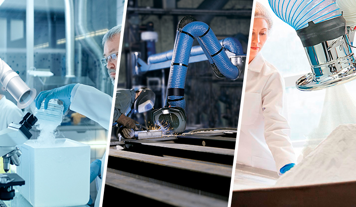 Os equipamentos de exaustão precisam capturar partículas na fonte. Essa abordagem reduz a dispersão e aumenta a segurança do ambiente.