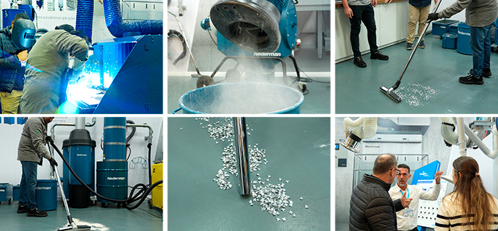 Laboratório de testes de poluentes Nederman: Traga amostras dos seus contaminantes e realize testes reais com a ajuda de nossos engenheiros e técnicos. | Saiba mais | Nederman