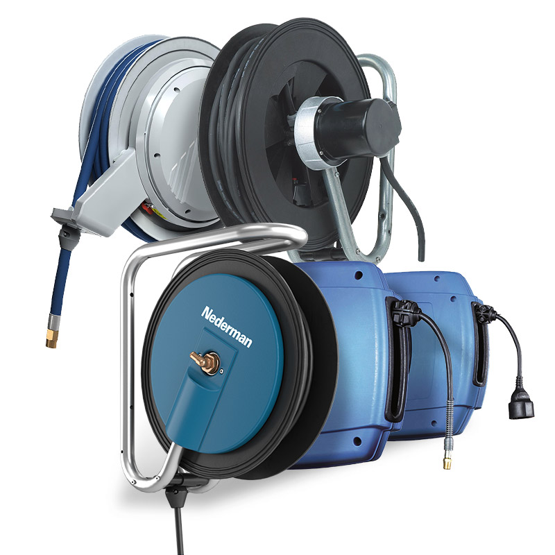 Enroladores e carretéis de cabos e de mangueiras | Nederman