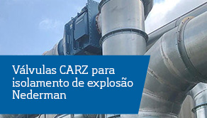 Válvulas CARZ para isolamento de explosão Nederman