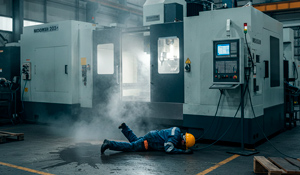 O óleo depositado no chão e em superfícies torna o ambiente escorregadio, aumentando a probabilidade de quedas e lesões. A névoa acumulada pode aderir a painéis elétricos, causando curto-circuito e riscos de incêndios. | Saiba mais  | Nederman