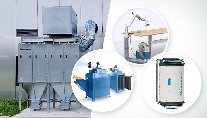 Em alguns casos, para evitar a contaminação do ambiente externo aos laboratórios, após ser captado pelo exaustor para laboratório, o ar precisa passar por processos de filtragem. | Saiba mais | Nederman