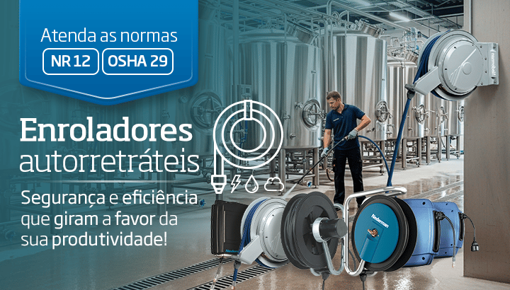 Enroladores de cabos e mangueiras autorretráteis Nederman