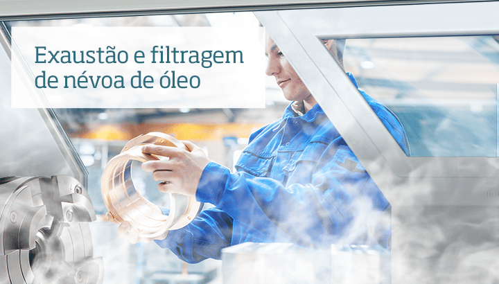 Exaustão e filtragem de névoa de óleo | FibreDrain e NOM  Nederman