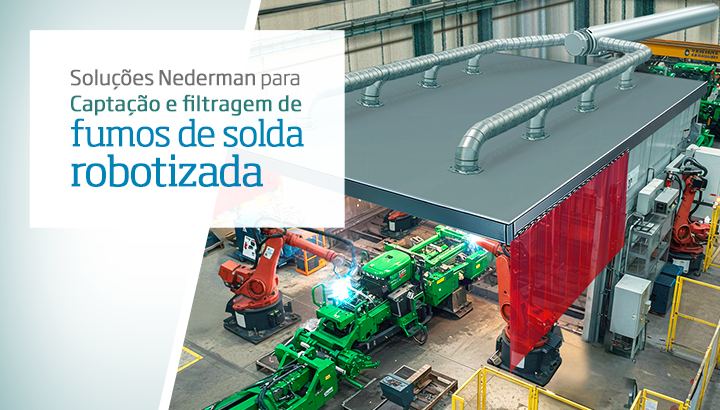 Captação e filtragem de fumos de solda robotizada | Nederman