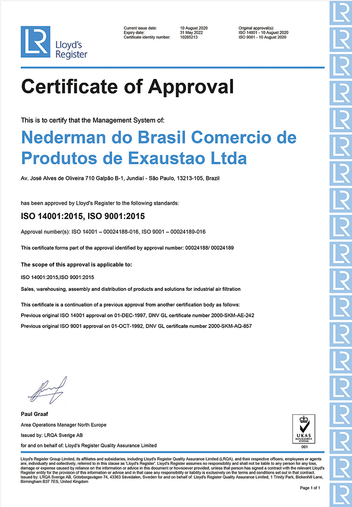Certificado ISO | Qualidade
