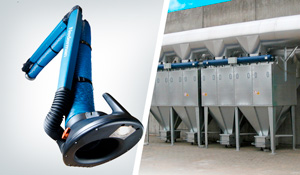 A flexibilidade dos braços extratores e captores permite ajustes precisos e a conexão com sistemas de exaustão que devolvem o ar limpo para o ambiente. | Saiba mais | Nederman