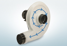 O exaustor caracol funciona fazendo a exaustão do ar com a geração do processo de centrifugação. Por esse motivo ele é conhecido também como exaustor centrífugo. | Nederman