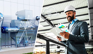 Esses dispositivos são programados para atuar de maneira automatizada emitindo alarmes para os gestores das linhas de produção e/ou fazendo por exemplo, ajustes na velocidade de equipamentos de exaustão e filtragem. | Nederman | Saiba mais