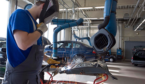 Processos de soldagem, como MIG, TIG e solda a arco, além de operações de corte com maçarico ou plasma. | Saiba mais | Nederman