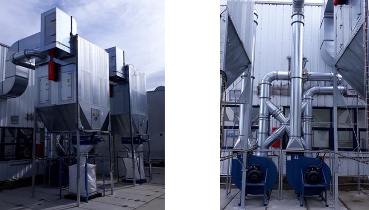 Safran -odsávání dřevěného prachu a třísek