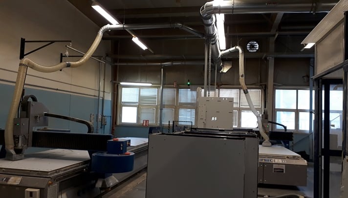 Safran frezy - dřevěný prach a piliny