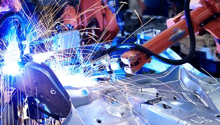 Fume extraction robotic welding