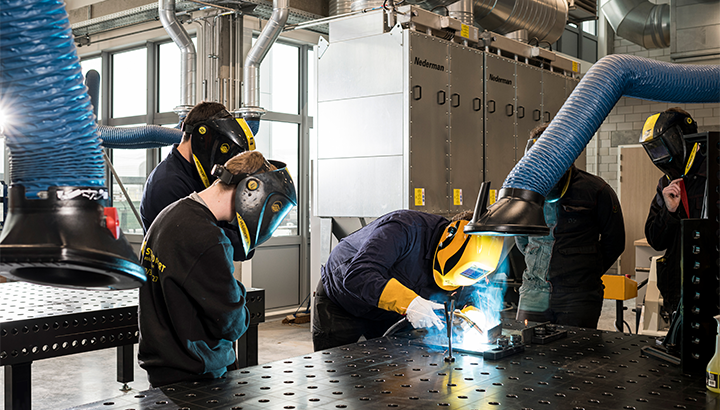 Ar limpo em escolas de formação profissional
