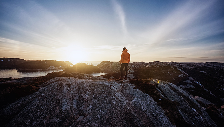 Breathing Clean Air in nature 
