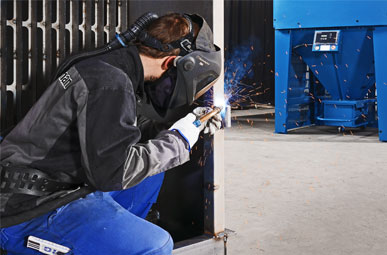 Soluções de extração de fumos de soldadura