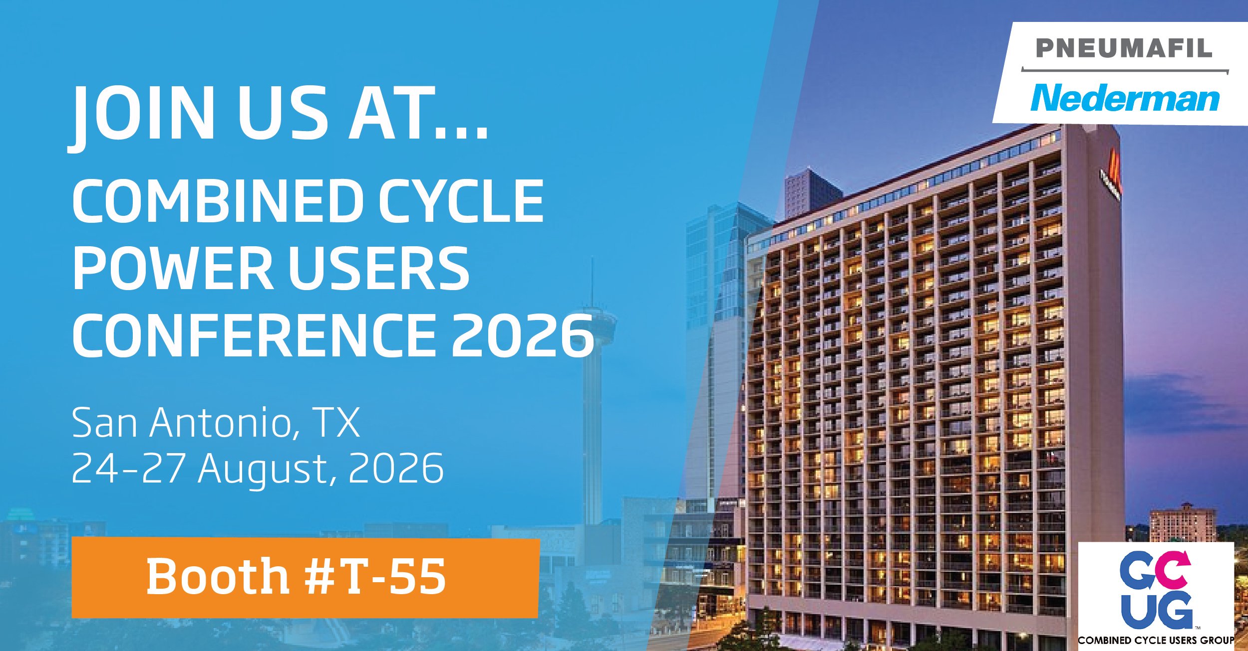 Nederman Pneumafil booth at the Power Users Annual Combined Conference 2026, Booth T-55, San Antonio, Texas