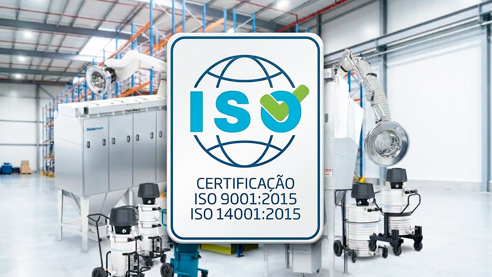 Optar pelos sistemas MCP da Nederman é garantir a confiança de processos certificados ISO, unindo alta performance industrial ao mais rigoroso padrão de qualidade e segurança.