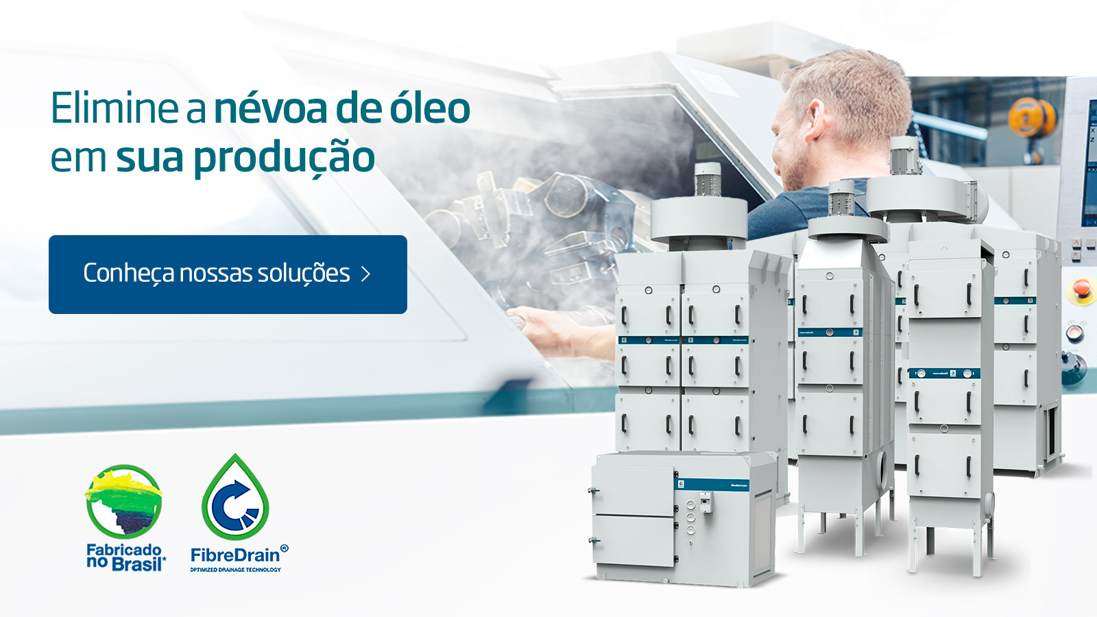 Elimine a névoa de óleo de sua produção | Saiba mais | Nederman