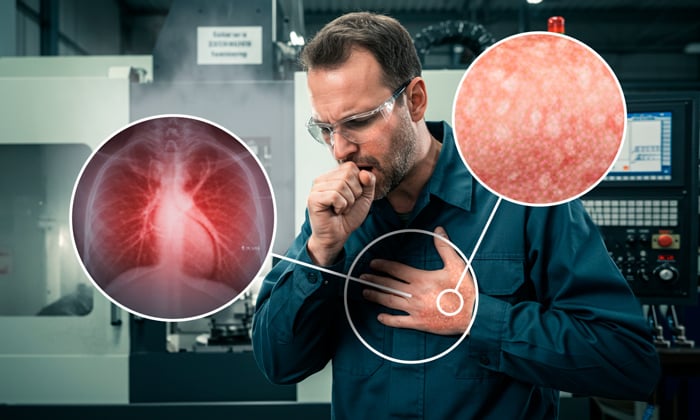 Os principais problemas causados por névoa de óleo e líquido refrigerante | Saiba mais | Nederman