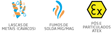 LAScas de Metais, Cavacos, Fumos de solda MIG/MAG, Particulados
