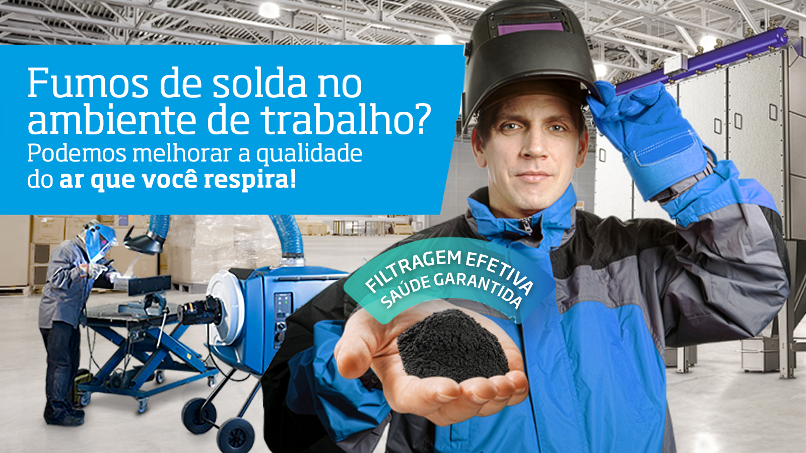 Fumos de solda no ambiente de trabalho?Podemos melhorar a qualidade do ar que você respira!