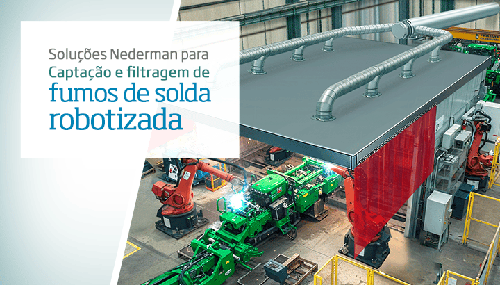 Captação e filtragem de fumos de solda robotizada | Nederman