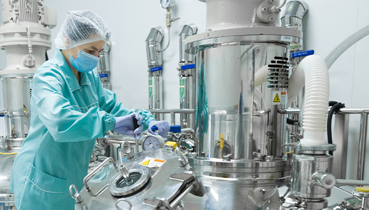 Food processing industry woman worker