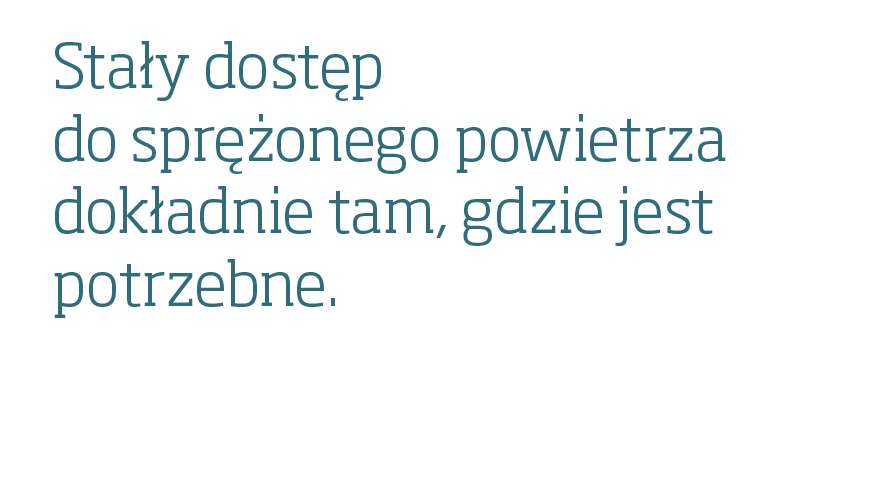 Stały dostęp do sprężonego powietrza dokładnie tam, gdzie jest potrzebne
