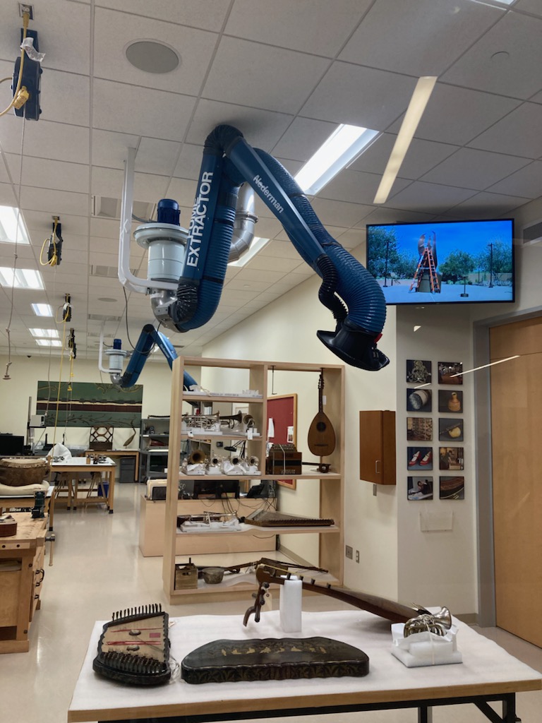 Conservation workspace at the Musical Instrument Museum