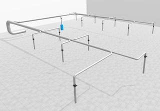 Nordfab QFV design illustrating Quick-Fit ducting in facility