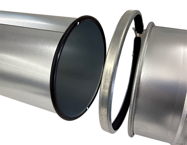 QF Pipe with QFS Gasket applied ready for connection with QF Clamp and QF Branch