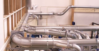 Nordfab QF Ducting installed in dust collection system