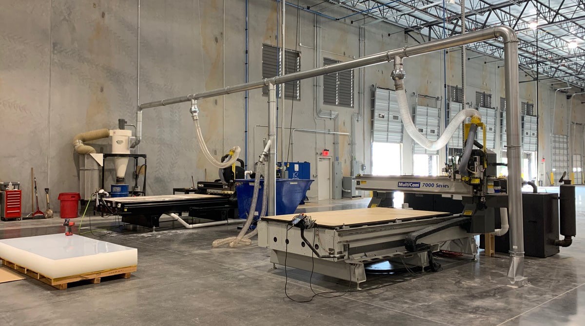 Conductos Nordfab Quick-Fit en las instalaciones de The Trade Group