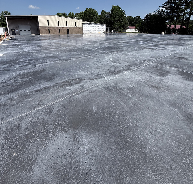 The concrete flooring was completed on June 6th