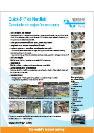 Conducto de sujeción conjunta Quick-Fit® de Nordfab