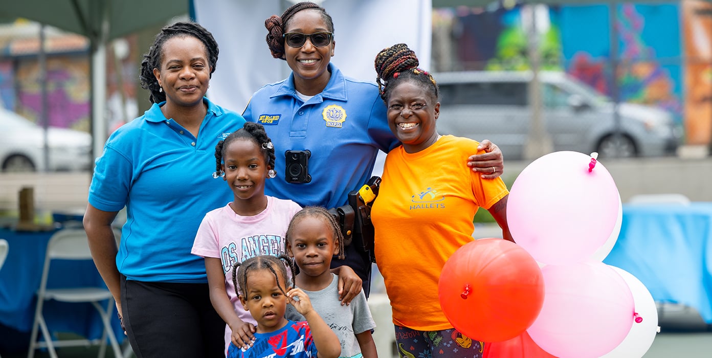 NYPA Officials with People at NYPA Community