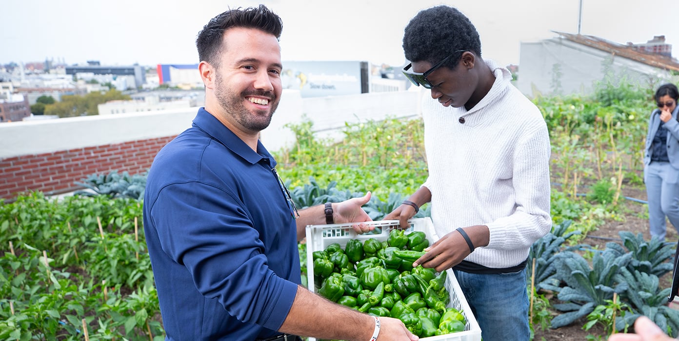 Two guys doing Vegetation at NYPA