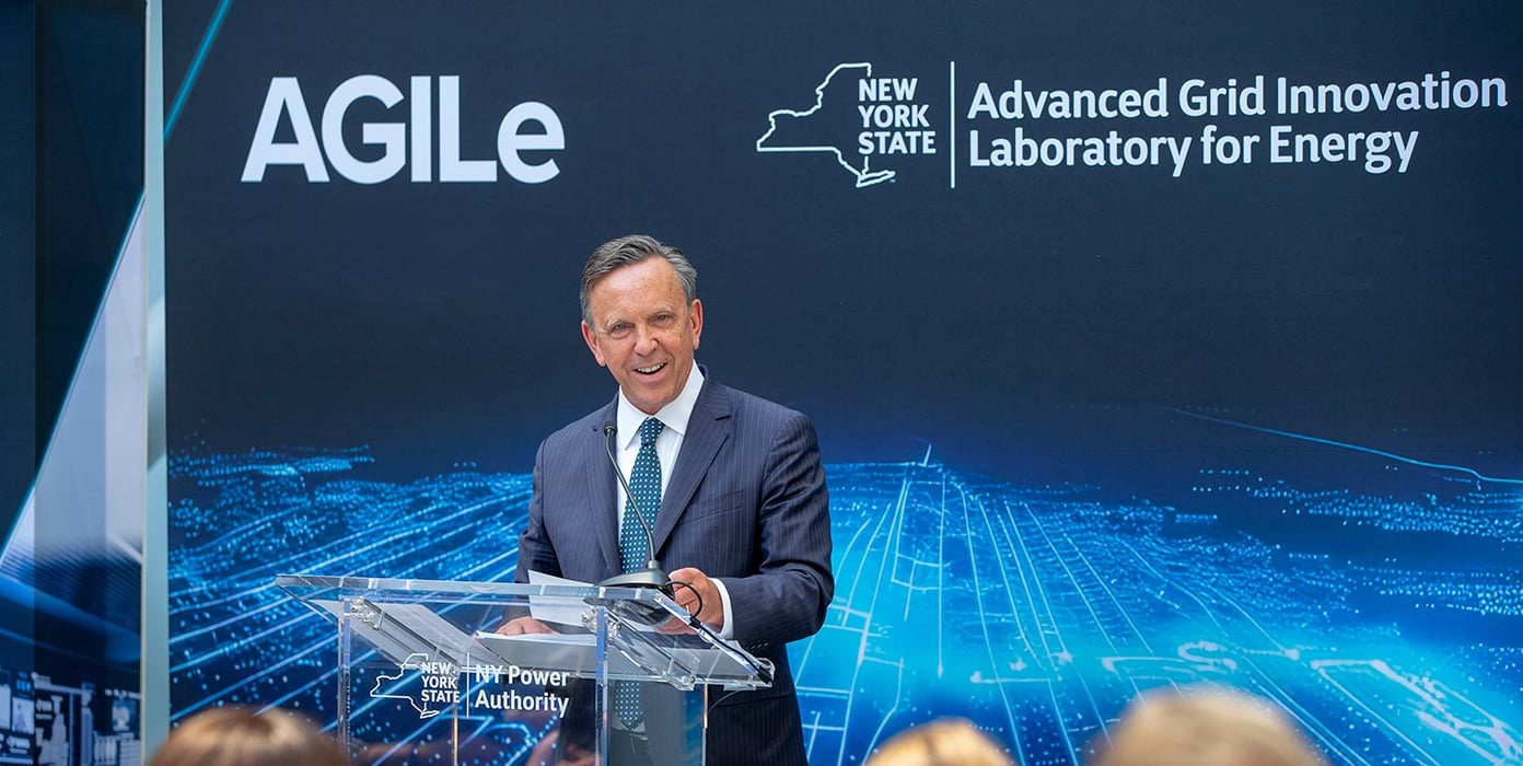 Justin E. Driscoll addressing at Advanced Grid Innovation Laboratory for Energy