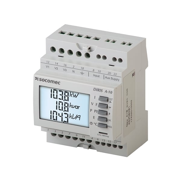 Socomec DIRIS A-10 Multifunction Meter 5A CT RS485 4 DIN