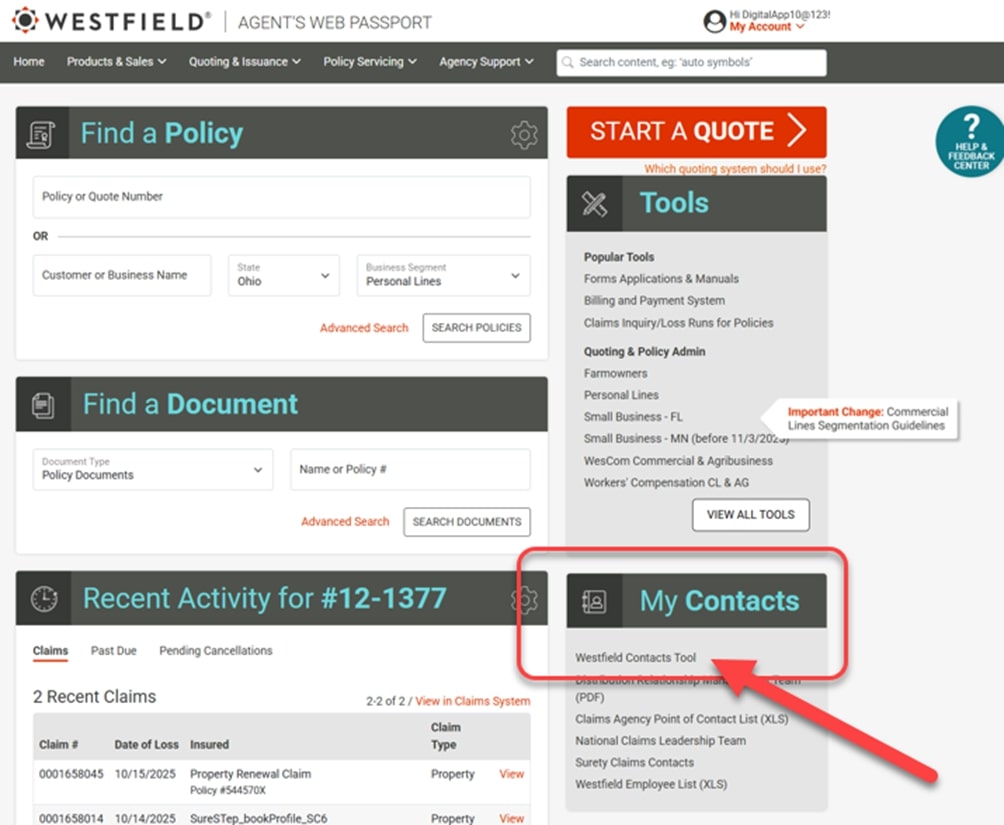 AWP My Contacts Preview